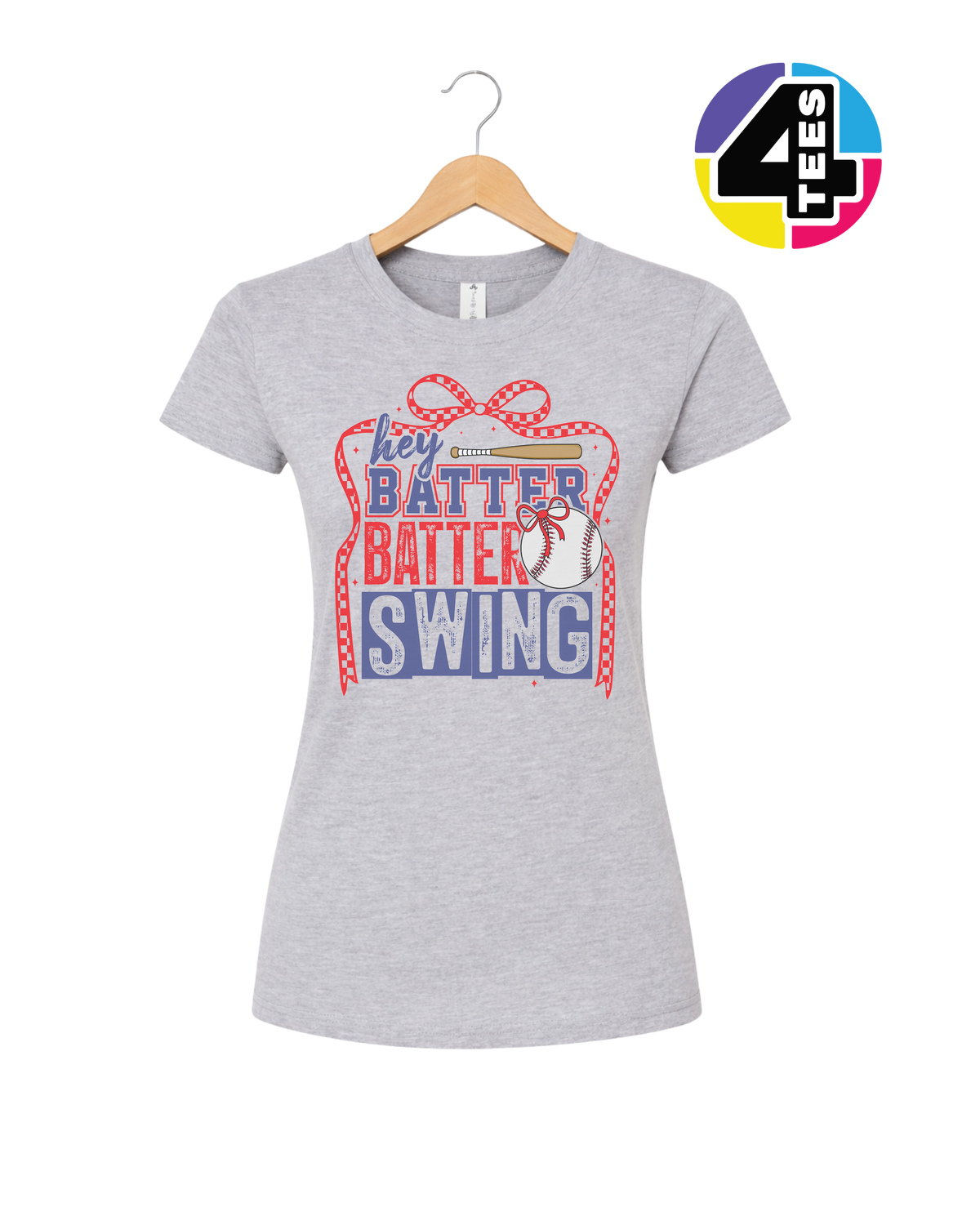 Hey Batter Batter Swing Bow Vibes Women's Tee