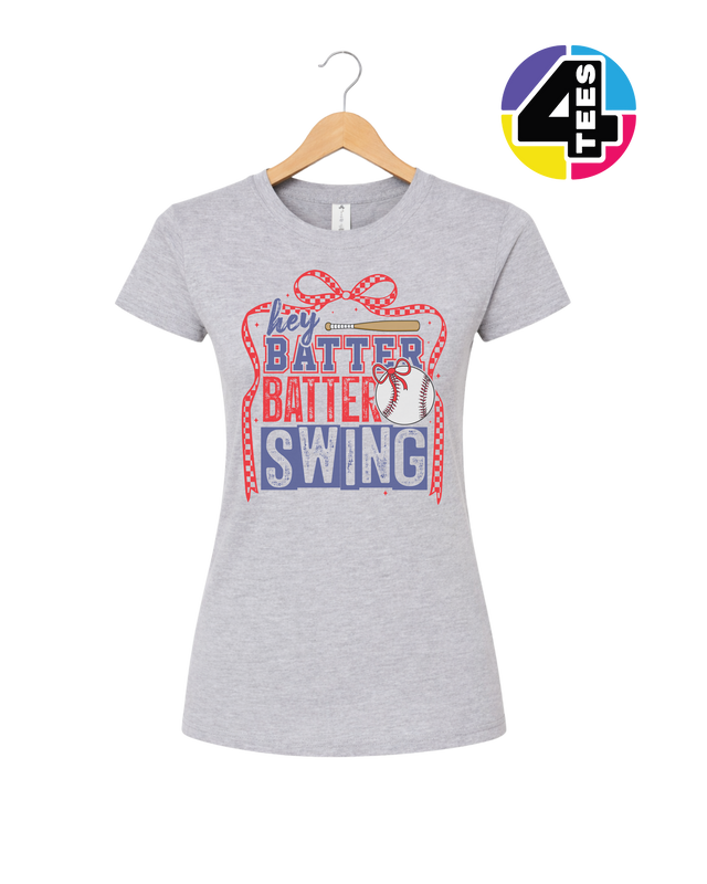 Hey Batter Batter Swing Bow Vibes Women's Tee