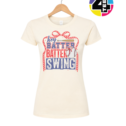 Hey Batter Batter Swing Bow Vibes Women's Tee