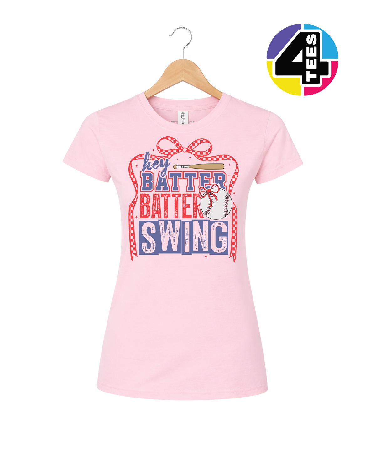 Hey Batter Batter Swing Bow Vibes Women's Tee