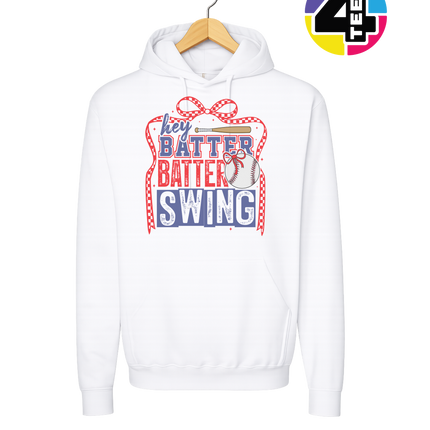 Hey Batter Batter Swing Bow Vibes Hoodie