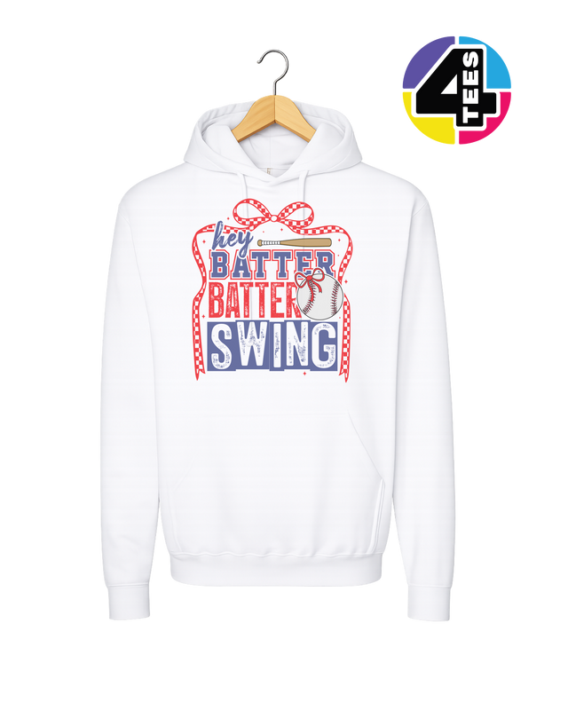 Hey Batter Batter Swing Bow Vibes Hoodie