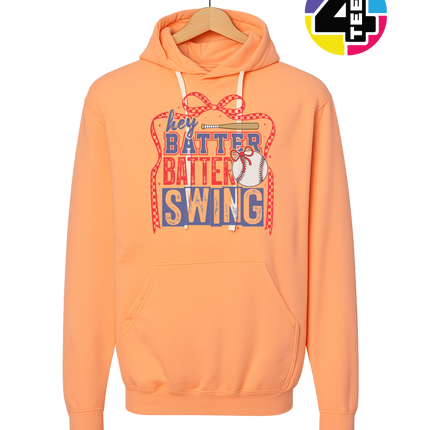 Hey Batter Batter Swing Bow Vibes Hoodie
