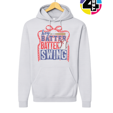 Hey Batter Batter Swing Bow Vibes Hoodie
