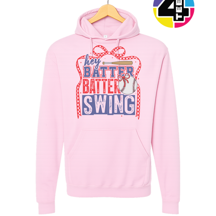 Hey Batter Batter Swing Bow Vibes Hoodie