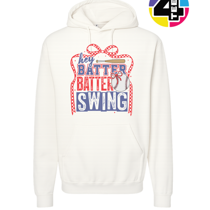 Hey Batter Batter Swing Bow Vibes Hoodie