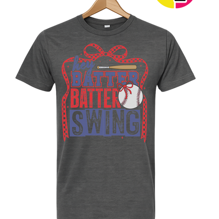 Hey Batter Batter Swing Bow Vibes Tee
