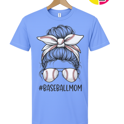 Baseball Mom Messy Bun Tee
