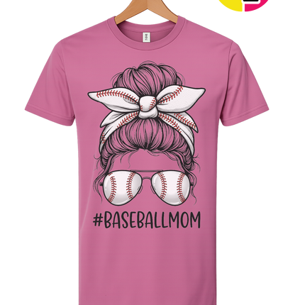 Baseball Mom Messy Bun Tee