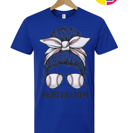 Baseball Mom Messy Bun Tee