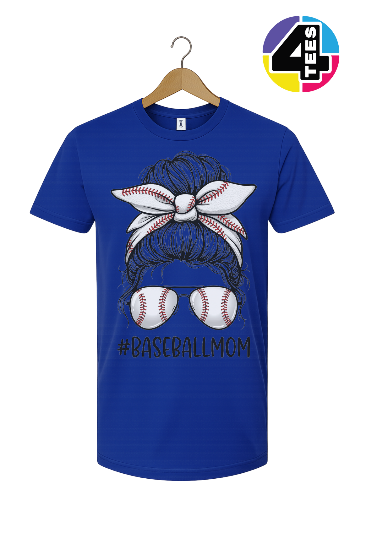 Baseball Mom Messy Bun Tee