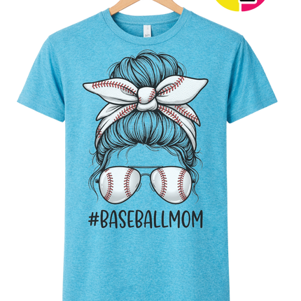 Baseball Mom Messy Bun Tee
