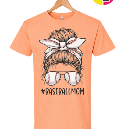 Baseball Mom Messy Bun Tee