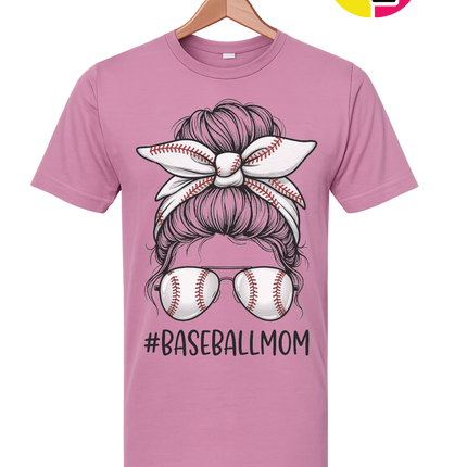 Baseball Mom Messy Bun Tee