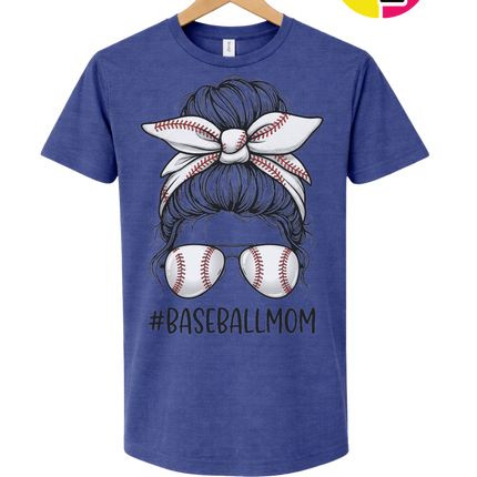 Baseball Mom Messy Bun Tee