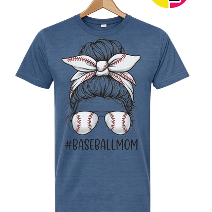 Baseball Mom Messy Bun Tee