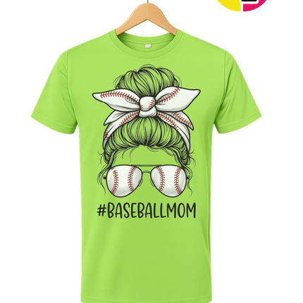 Baseball Mom Messy Bun Tee