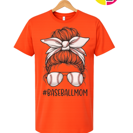 Baseball Mom Messy Bun Tee