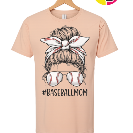 Baseball Mom Messy Bun Tee