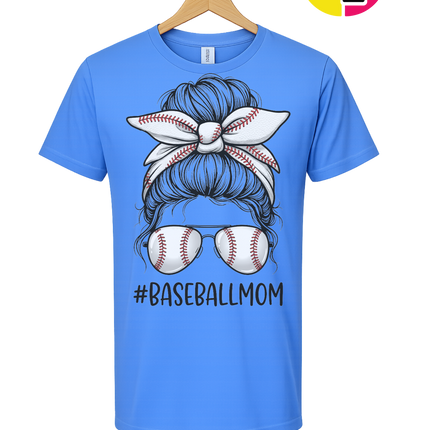 Baseball Mom Messy Bun Tee