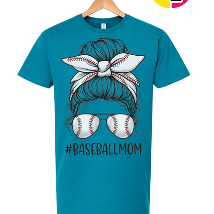 Baseball Mom Messy Bun Tee