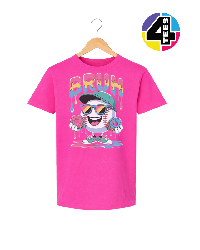 Bruh Baseball Donut Youth Tee
