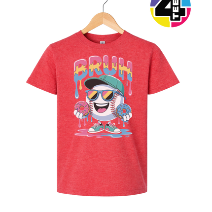 Bruh Baseball Donut Youth Tee