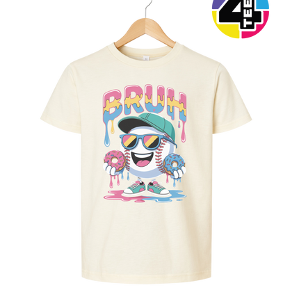 Bruh Baseball Donut Youth Tee