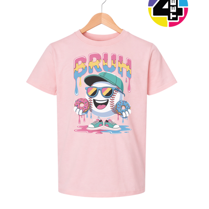 Bruh Baseball Donut Youth Tee