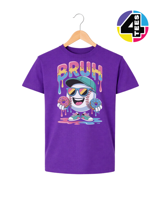 Bruh Baseball Donut Youth Tee
