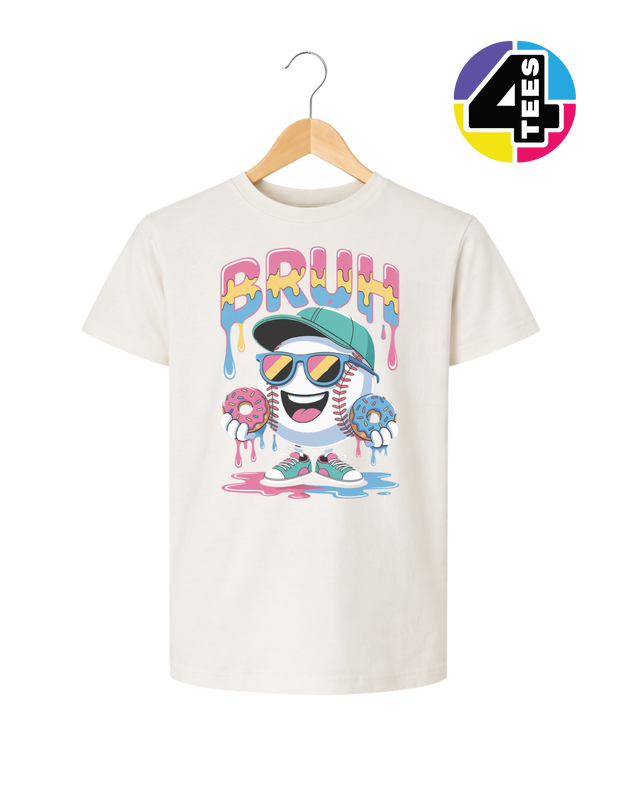 Bruh Baseball Donut Youth Tee