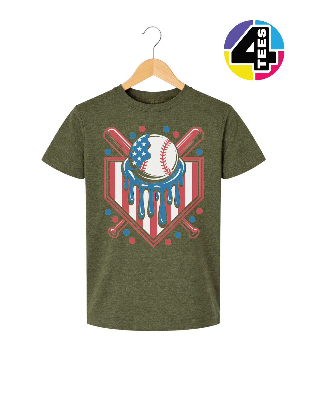 Patriot Drip Slugger Youth Tee