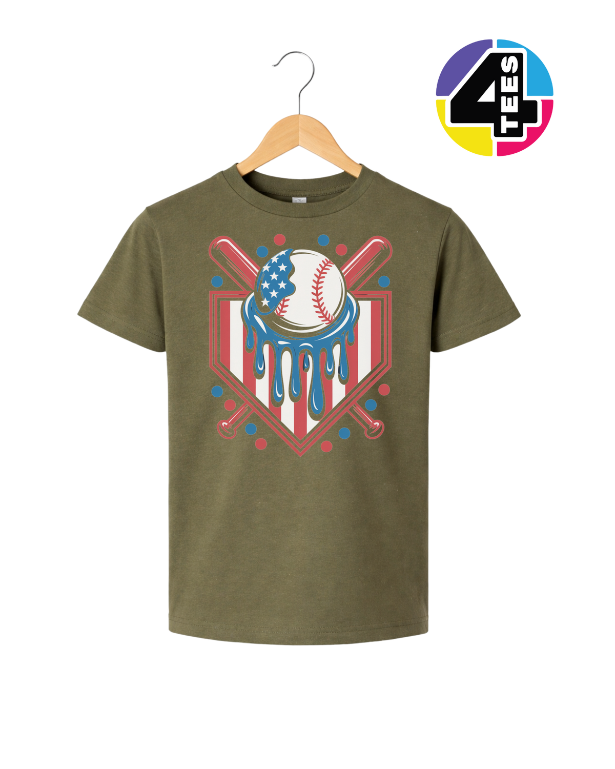 Patriot Drip Slugger Youth Tee