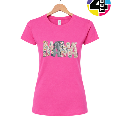 Patchwork Bloom Mama Women's Tee