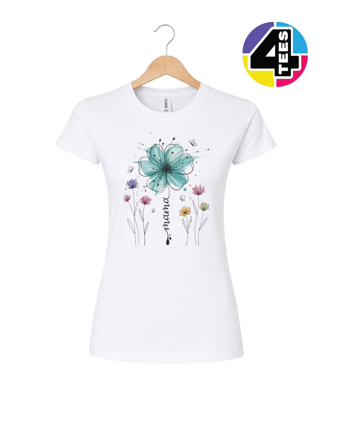 Teal Bloom Mama Splash Women's Tee