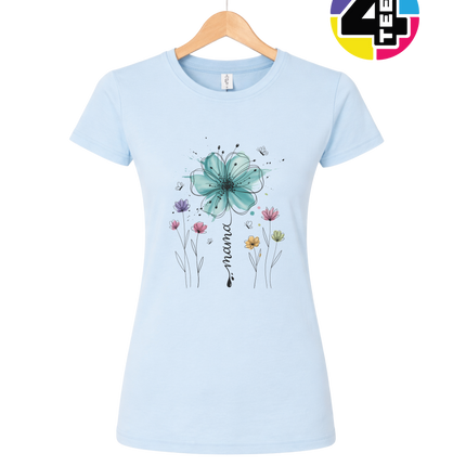 Teal Bloom Mama Splash Women's Tee
