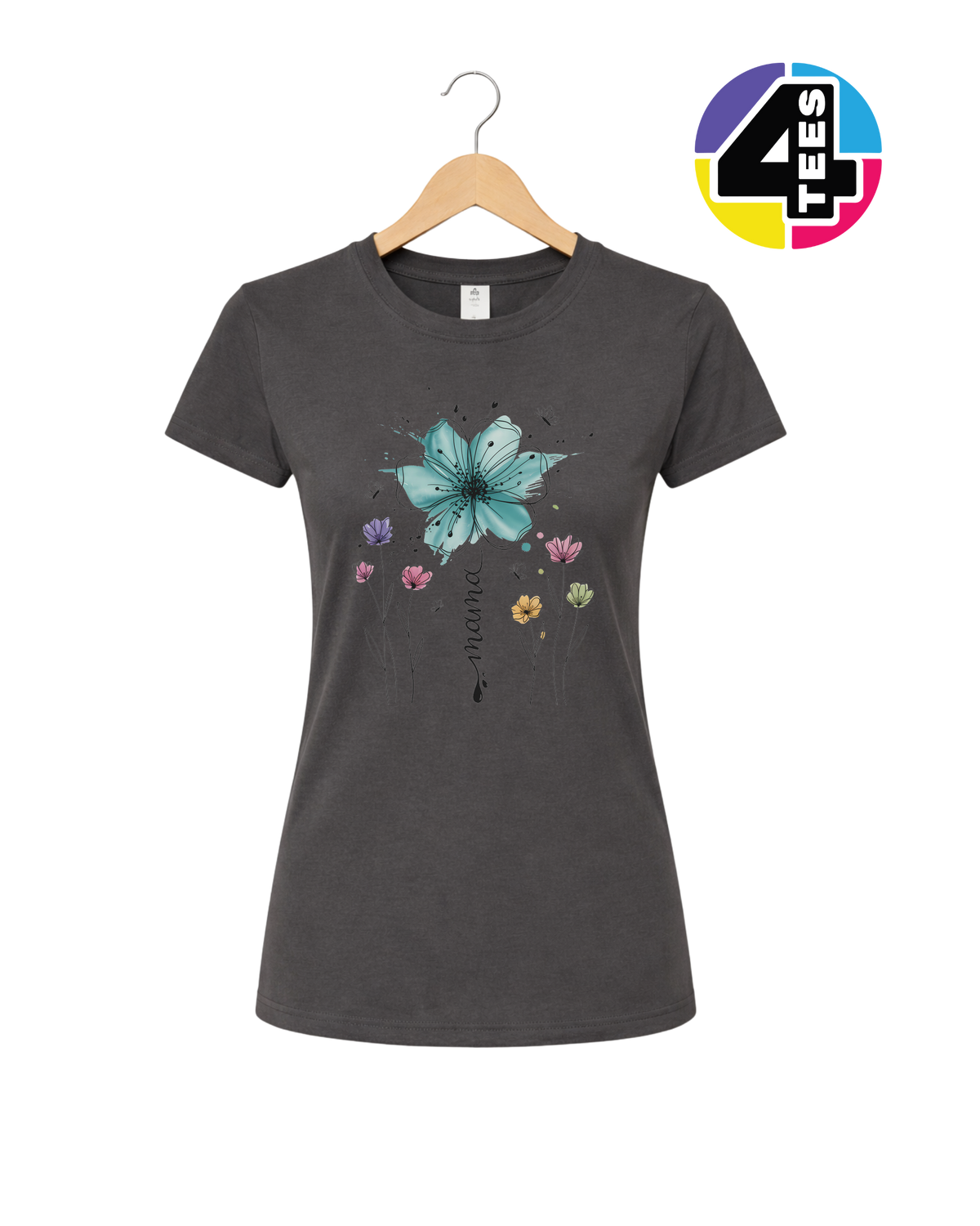 Teal Bloom Mama Splash Women's Tee