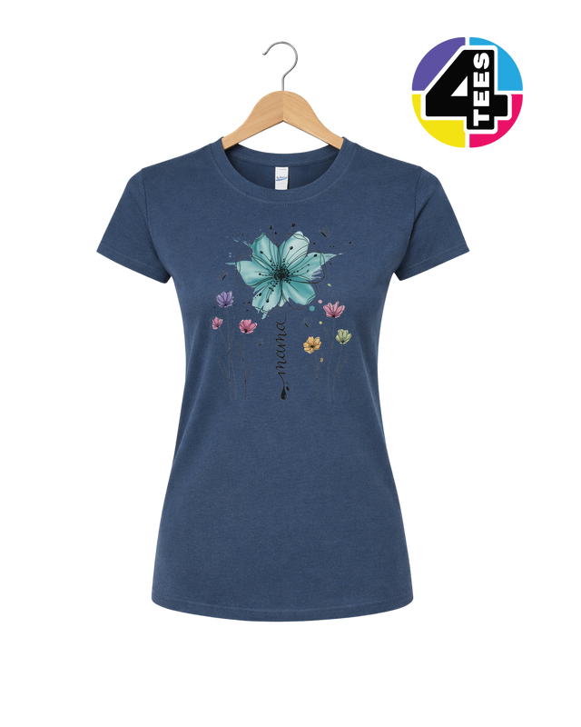Teal Bloom Mama Splash Women's Tee