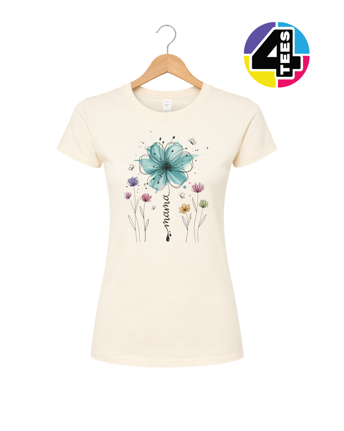 Teal Bloom Mama Splash Women's Tee