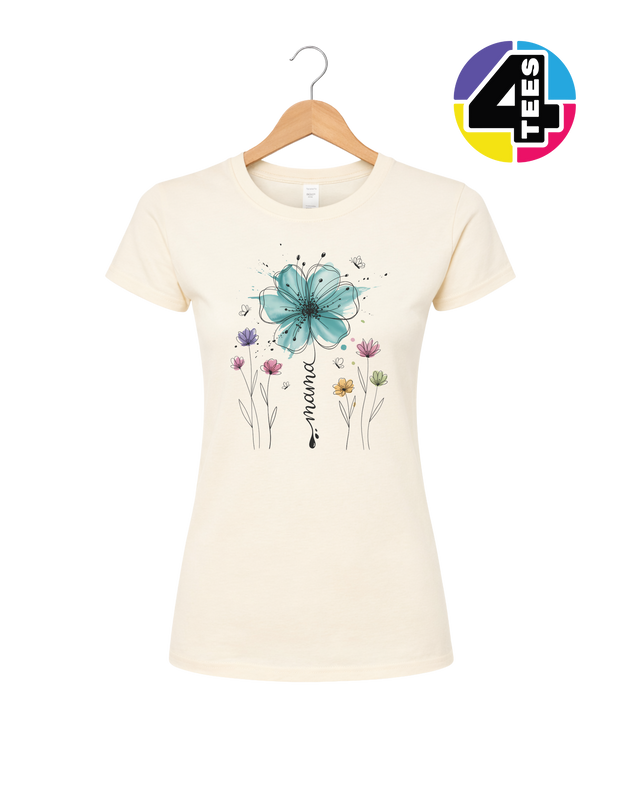 Teal Bloom Mama Splash Women's Tee