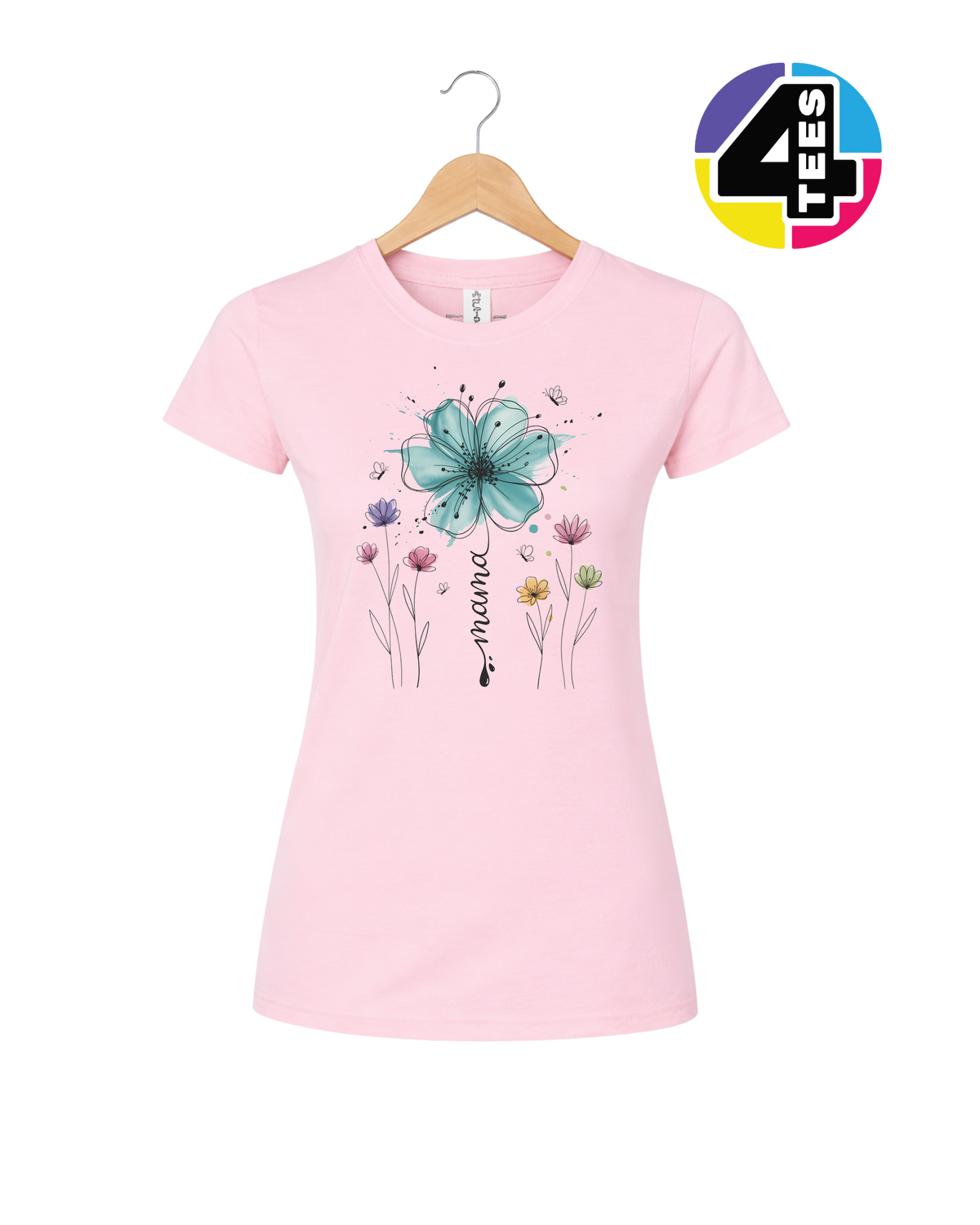 Teal Bloom Mama Splash Women's Tee