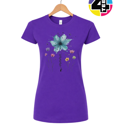 Teal Bloom Mama Splash Women's Tee