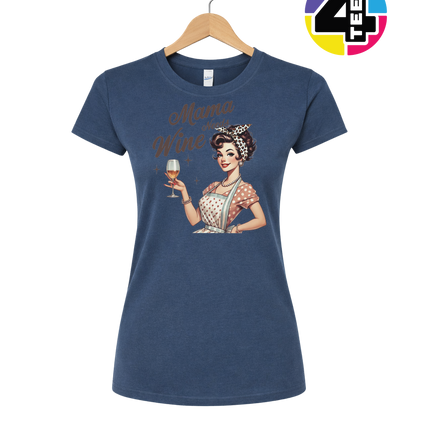 Mama Needs Wine Retro Women's Tee