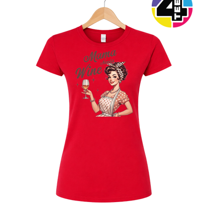 Mama Needs Wine Retro Women's Tee