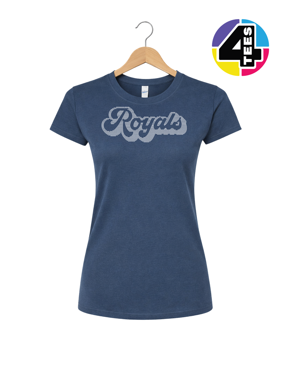 Kansas City Baseball Script Spangle Women's Tee