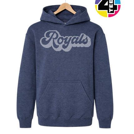 Kansas City Baseball Script Spangle Youth Hoodie
