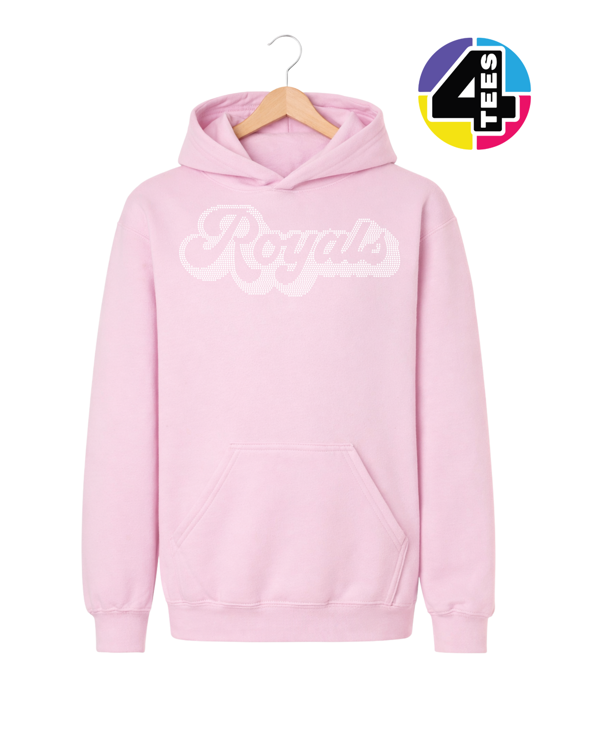 Kansas City Baseball Script Spangle Youth Hoodie