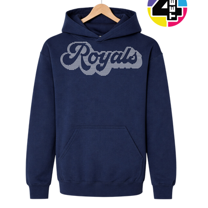 Kansas City Baseball Script Spangle Youth Hoodie