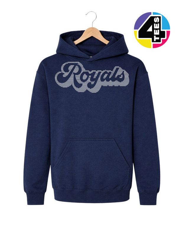 Kansas City Baseball Script Spangle Youth Hoodie