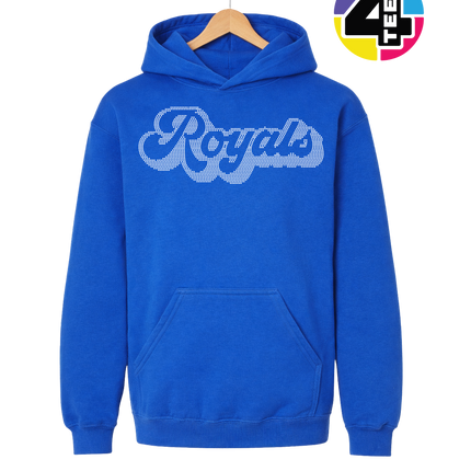 Kansas City Baseball Script Spangle Youth Hoodie